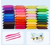 36 colores Air Dry Ultra Light Soft Magic Molding Clay DIY Plastilina Craft Toy con múltiples herramientas, regalo Niños compatibles