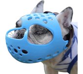 Short Snout Dog Muzzle,soft Silicone Adjustable Breathable Bulldog Muzzle For French Bulldog Shih Tzu And Pug For Biting Chewing Training