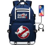 DUqi Ghostbusters impreso USB mochila juvenil para hombres y mujeres - mochila de viaje casual 2