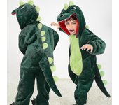 Niños Niños Dinosaurio Onesie Fancy Dress Disfraz Franela Animal Pijama de una pieza Dibujos animados S 4-5 Years