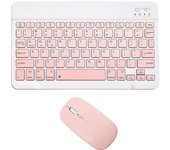 Teclado y mouse Bluetooth recargable Combo Ultra-delgado Portátil compacto de teclado inalámbrico Conjunto de teclados para Android Windows Tablet
