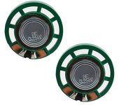 2 Pcs 1 / 4W 0.25W 8ohm 27mm redondo imán externo altavoz altavoz, amplificador de sonido, accesorio de altavoz Verde