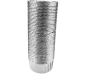 50 piezas de papel de aluminio Tazas para magdalenas Desechables Molde para muffins Tazas para hornear Punta de magdalenas de aluminio Ramekin Plata