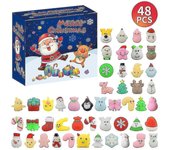 Calendario de Adviento, 48pcs Calendario de Cuenta Regresiva de Navidad Juguetes Blandos Lindo Mochi Squishy Adviento Calendar_za SX