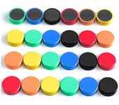 Pack de 60 imanes, imanes para pizarra blanca, imanes para pizarra magnética, imanes, nevera, roun de colores color mezclado