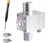 Atomizador difusor de CO2 externo en línea, reactor atomizador de acuario de 16 mm aleación de aluminio para filtro de recipiente de acuario planta...
