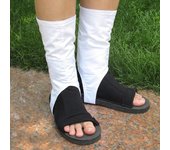 Unbrand Cubierta de zapato blanco Zapatos de cosplay Naruto Akatsuki Ninja Zapatos de disfraz Botas L