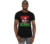 Absolute Cult Rick And Morty Camiseta Merry Rickmas para Hombres Negro Medium