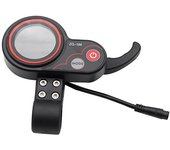 ZQ-100 Medidor de kilometraje Medidor de scooter eléctrico ajustable Pantalla de 6 pines para scooter eléctrico Das Negro