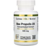 California Gold Nutrition, Abeja Propolis 2X, Extracto Concentrado, 500 mg, 90 Veg