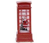 Hopeup Cabina Telefónica Brillante De Navidad Accesorios Festivos Rojos Luminosos Anti-Deformación Adornos De Escritorio De Cabina Telefónica Para ...