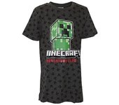 Minecraft Childrens / Kids Creeper Camiseta de impresión total Gris 13-14 Years