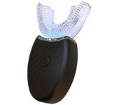 Cepillo de dientes eléctrico automático oral inteligente en forma de U de 360 grados Limpieza multimodo USB recargable Negro