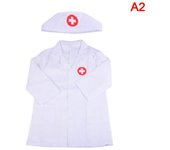 Unbrand 1 Set Ropa para niños Juego de roles Disfraz Médico Vestido blanco general Enfermera 1set