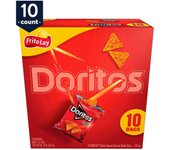 Paquete de Totopos Doritos, Queso Nacho, 10 c/u