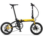TribalSensation K3 plus bicicleta plegable, ciclo de marco de aleación de aluminio Amarillo