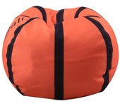 Sillón puff de almacenamiento Funda de puf de 18 pulgadas con cremallera para juguetes de peluche para niños Basketball