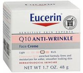 Eucerin Q10 Crema antiarrugas para la piel sensible, 1.7 oz (Paquete de 1)