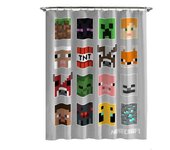 Video Games Minecraft Mobs y Bloques Cortina de Ducha Varios colores