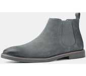 Nordic Botas Chelsea de cuero genuino para hombres gris 535 43
