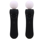Ivyueen 2 piezas Antideslizante de silicona cubierta de goma protectora para la piel para Playstation Ps Vr Move Motion Controller Negro Azul Rojo ...