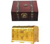 2pcs Caja de almacenamiento de joyas de joyería de madera vintage con joyería de recuerdo de cofre del tesoro Bo