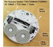 22 piezas para Deebot T20 / T20MAX / T20PRO / X1 OMNI / T10 Omni / Turbo Aspiradora Bolsa de polvo de cepillo lateral principal M Como se muestra