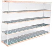 1/64 Vitrina de coche de fundición a presión con iluminación a prueba de polvo para coches de juguete Coche de aleación