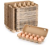 20PCS Cartones de huevos de cartón Pulpa de papel en blanco Cartones de huevos Una docena de cartones de huevos Contenedor de huevo vacío Como se m...