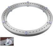 Cojinete de plataforma giratoria de metal, base giratoria redonda, giratorio 360, rodamientos de bolas de una sola fila, para servicio pesado, 40 cm