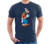Disney Navidad Goofy Festive Wave Hombres's Camiseta Azul marino XX-Large