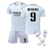 Nueva temporada 2022-2023 Real Madrid FC Camiseta de fútbol Equipaciones Uniformes de fútbol Camiseta de fútbol set para niños Jóvenes hombres BENZ...