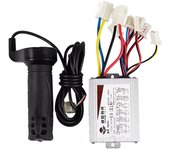 36v 500w bicicleta eléctrica cepillado controlador de velocidad y agarre del acelerador conjunto para scooter de bicicleta eléctrica plata