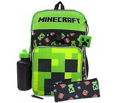Minecraft TNT Creeper Backpack Set (Pack de 5) Negro/verde One Size