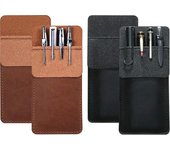 Protector de bolsillo, Organizador de soporte de bolsa de pluma de cuero multiusos, Protector de bolsillo de bolígrafos para bolígrafos Punteros Lá...