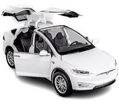 Tesla Model X 90d Modelo de coche de juguete Blanco