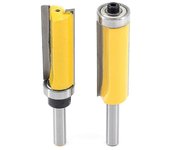 Cortadora al ras de vástago de 8 mm, cortadoras extra largas, cortadora de copia con cojinete superior + cortadora de copia con cojinete inferior