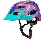 Casco para niños, SIFVO Casco de bicicleta para niños Casco de bicicleta para niños y niñas con casco de visera genial para 5-14 años S1