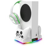 Para el cargador de consola de juegos con base de ventilador de enfriamiento Xbox Series S con 2 puertos USB