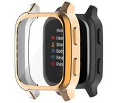 Para Garmin Venu Sq2 reloj a prueba de caídas manga polvo y prevención de caídas carcasa protectora completa oro color de rosa