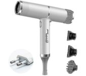 Icetek Secador de pelo iónico negativo, 2000w Secador de pelo profesional con iones difusores para secado rápido Secador de pelo rápido con 2 calen...