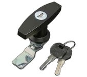 Cerradura de pestillo de puerta con manija en T universal para remolque caravana rv camión dosel caja de herramientas-fenggeng Negro