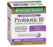 Natures Bounty Nature's Bounty Ultra Strength Probiotic 10, 30 Caps (Paquete de 1)