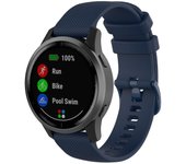 Para Garmin Vivoactive 4 Correa de silicona de 22 mm Azul medianoche