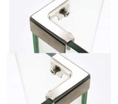 Abrazaderas de vidrio de metal de 8 piezas, abrazaderas de esquina, soportes de vidrio de aleación de aluminio para acuario de peceras, gabinete, a...