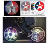Lámpara de rueda recargable Led programable luz de bicicleta colorida lámpara de ciclismo #yg