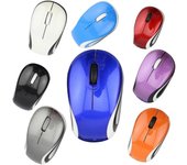 Mini pequeño ratón inalámbrico para viajes óptico portátil mini ratón inalámbrico con receptor USB para PC portátil Púrpura