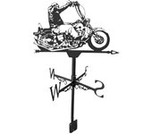 Metal Veleta Granja Casa Jardín Patio Estaca Techo Decoración Artesanías Motocicleta