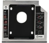 2º HDD SSD Disco duro Reemplazo de la bandeja de carrito para Lenovo Thinkpad T420 T430 T510 T520 T530 W510 W52 Plata negra