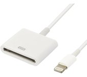 Cable adaptador de iluminación a 30 pines de carga y sincronización de iphone blanco